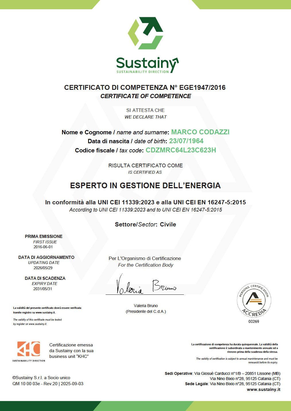 Certificazioni