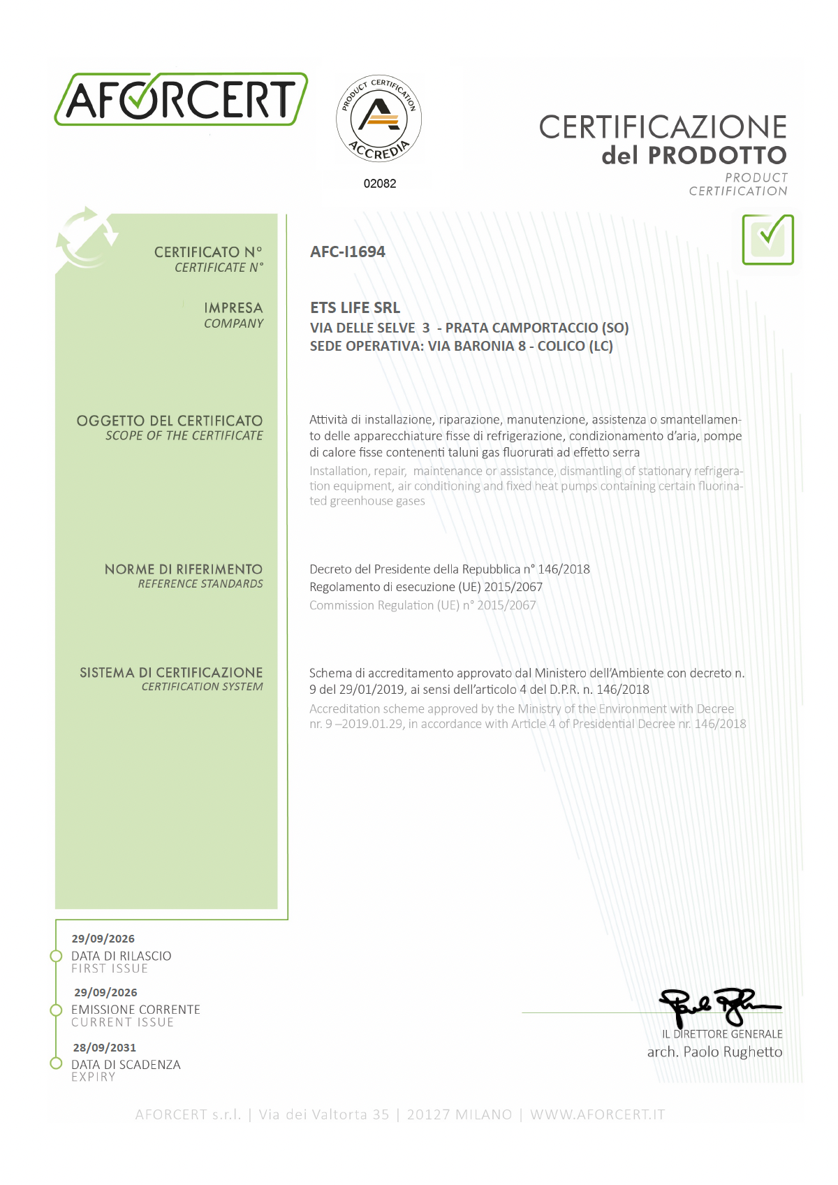 Certificazioni